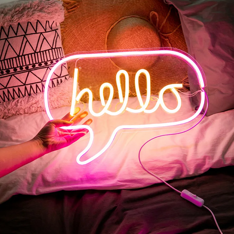 Bar Neon Light Party Decoration Wedding Led USB Powered Atmosphere Word Sign Shop Window Photography Prop Home Art Wall Hanging