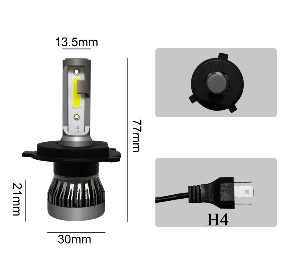 Aicarkas COB светодиодный фары лампы H1 H7 H11 9005 HB3 9006 HB4 9012 H4 светодиодный фары автомобиля 6000 К Авто турбо светодиодный 12V 24V светодиодный противотуманные лампы