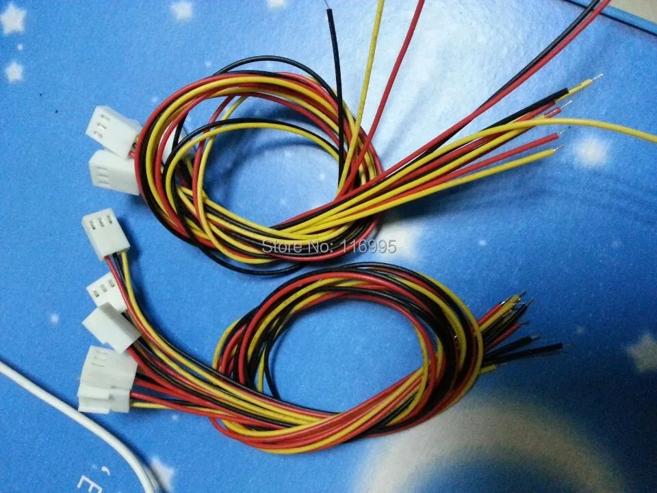 Free shipping 60PCS 2510 terminal wire 3pin / cable / patch cord