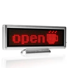 8.6 x 3 inches programming Mobile Red LED sign scrolling display Board usb charging