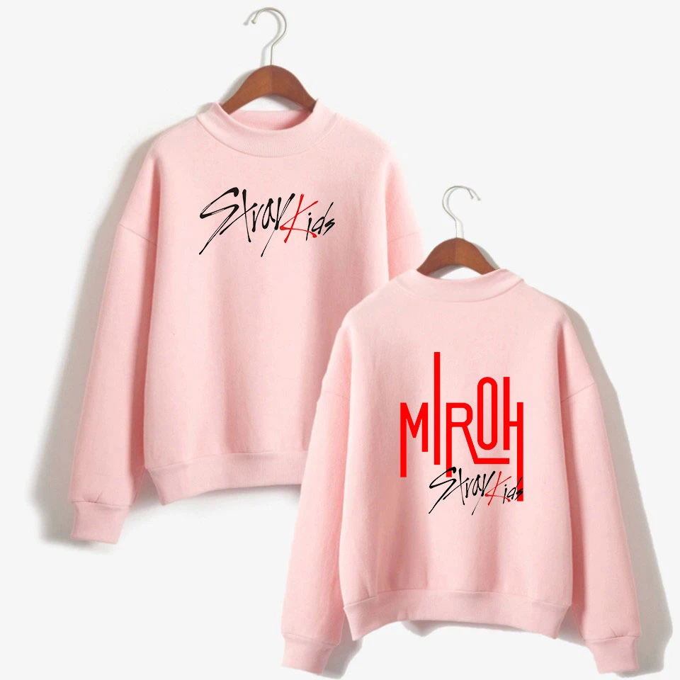 

Stray Kids Kpop Turtleneck Sweatshirts Women/Men Fashion Long Sleeve Sweatshirt 2019 Hot Sale Casual Trendy Streetwear Clothes