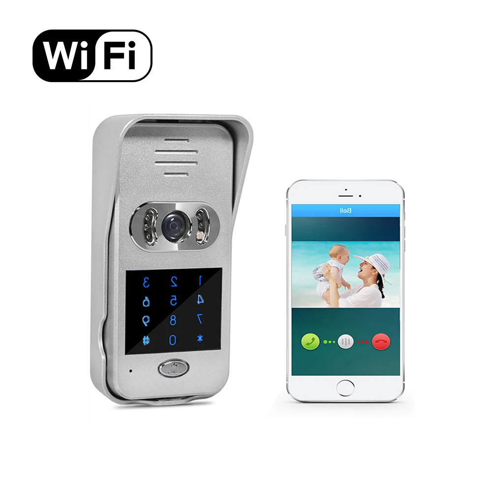 IR Night Vision Smart Phone Remote Wifi Video Camera Intercom Doorbell with Keypad