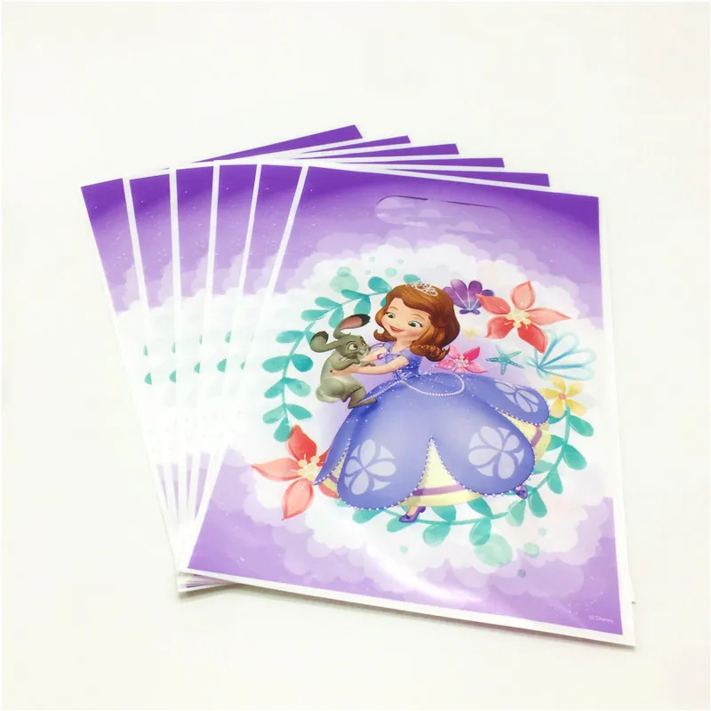 Disney Sofia The First 65 шт. чашка тарелка соломы мешок подарков Свадьба Baby Shower для маленьких девочек на день рождения Шум Maker баннер украшения питания