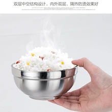 Вакуумная миска Анти-Горячая двухслойная изоляция винтажная чаша из нержавеющей стали детская чашка