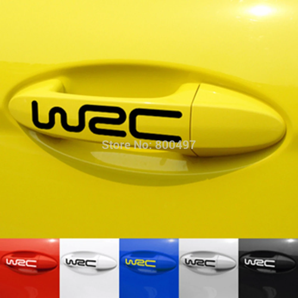 

4 x Universal Car Styling Fashion Creative Auto Decorative Decals WRC Car Body Reflective Vinyl Stickers Car Handle Decals