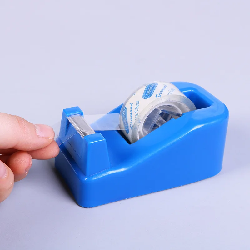 

office organizer tape dispenser scroll red blue black Simple Effective tape cutter desktop Table Base Dispenser Office Supplies