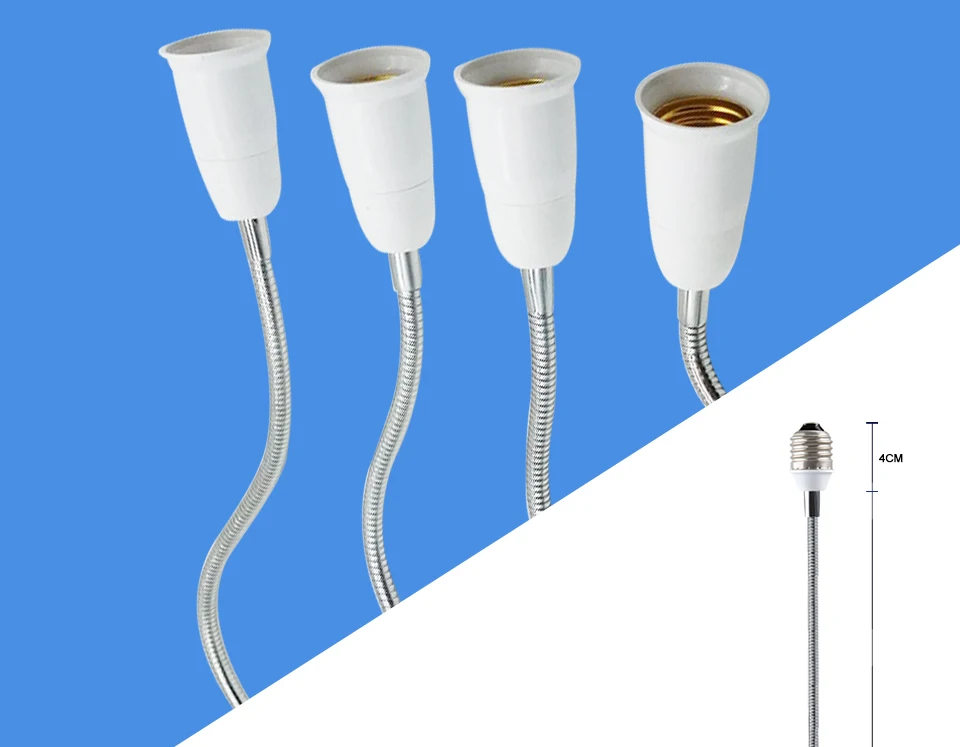Flexible E27 to E27 LED Lamp Base Holder Bulb Screw Socket Adapter  (2)