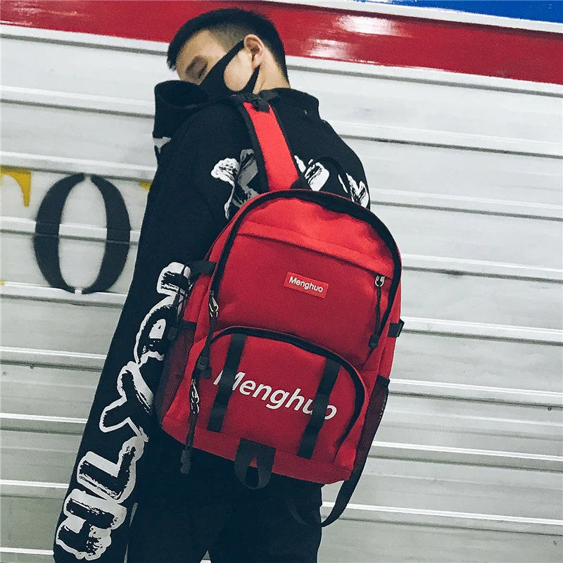 2017 Fashion School bag Waterproof Nylon Men Backpack Bag Women Mochila Escolar Travel Bag Rucksack Trekking Bag Menghuo Brand (39)