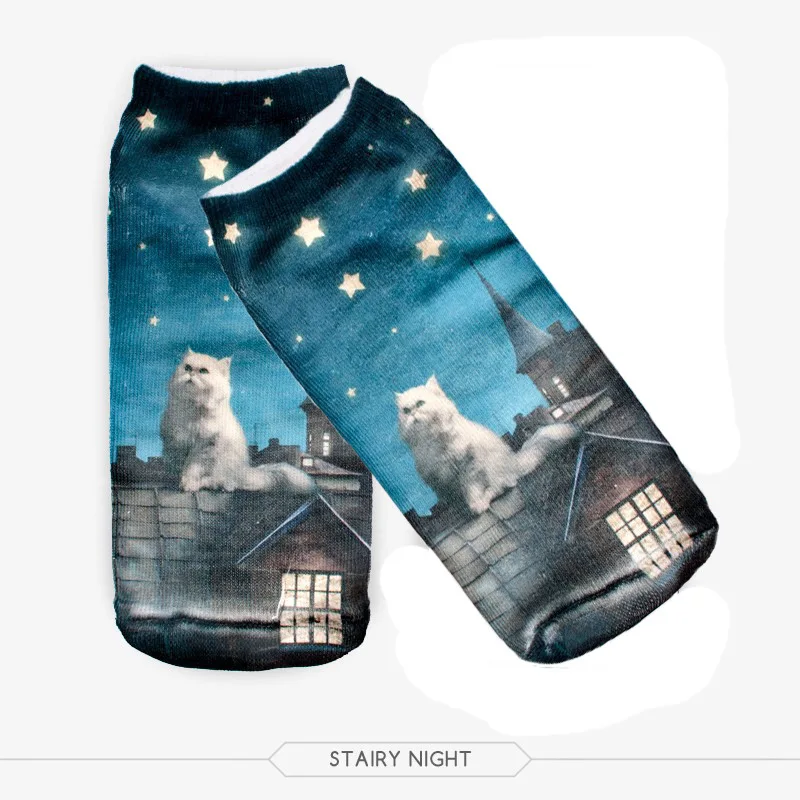 Носки лодочки для бега с принтом цыпленка космоса кошки Длина 7 5 дюйма|socks sock|socks
