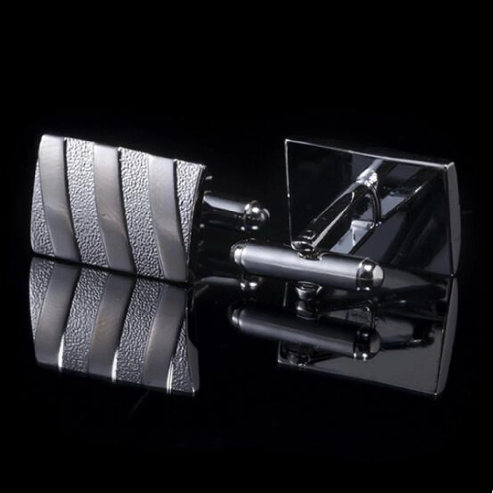 

High Quality Mens Stainless Steel Gemelos Fashion Cuff Links Wedding Mens Custom Enamel Cufflinks For Men Jewelry