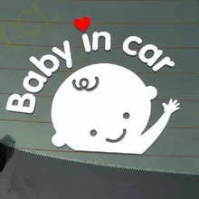 1 шт. новые Мультяшные автомобильные наклейки отражающие виниловые Стильные ребенок в машине согревающие автомобильные наклейки детские на доске