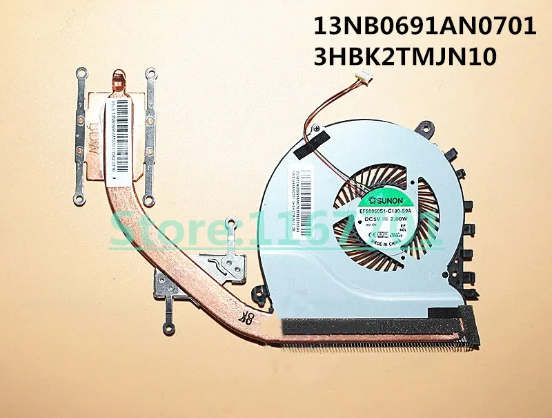 Новый оригинальный ноутбук/ноутбук процессор охлаждения радиатора и вентилятор для Asus N591 N591L N591LN 13NB0691AN0701 3HBK2TMJN10