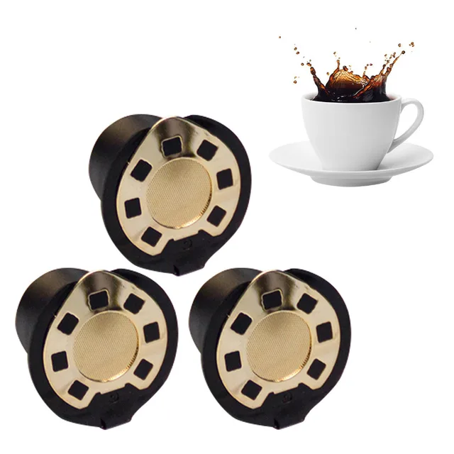 Cheap Behogar 3pcs Refillable Reusable Coffee Pod Cup Filter Mesh Capsule Cups with Gold Lid Compatible with Nespresso Cheap Behogar 3pcs Refillable Reusable Coffee Pod Cup Filter Mesh Capsule Cups with Gold Lid Compatible with Nespresso