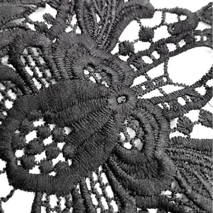 White Black Skull Skeleton Design Embroidery Lace Applique Sewing Patch 1 Piece DIY Sewing Garment Patch for Clothing Decor