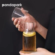 2 шт./компл. Pandapark стеклянная бутылка es чашки красное вино стакан многоразовый Простой Прозрачный фруктовый сок пивная чашка PPX037