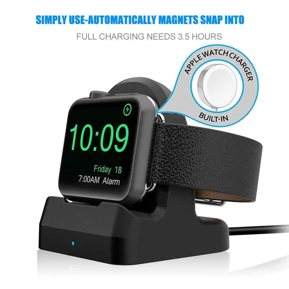 ل IWatch شاحن حامل منضدة حوض حامل شحن فعالة صالح أبل ووتش سلسلة 3/سلسلة 2/سلسلة 1 /سلسلة 4