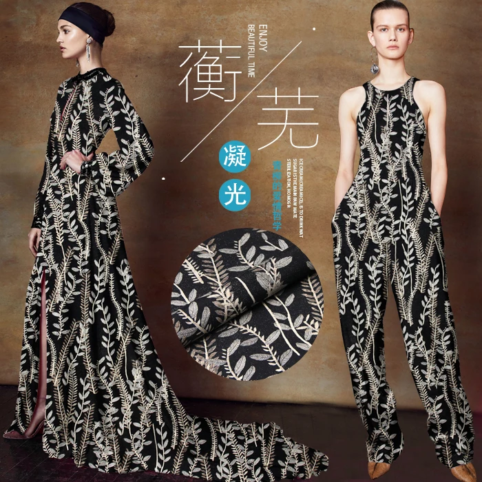 

PRINTED SILK STRETCH SATIN 118cm width 19momme/Pure Mulberry Silk Tissus For Wedding Dresses Sewing elegant flower workpiece