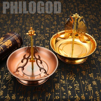 

Incense burner High-grade alloy 24 - hour incense rack double - fish retractable 30%off by PHILOGOD