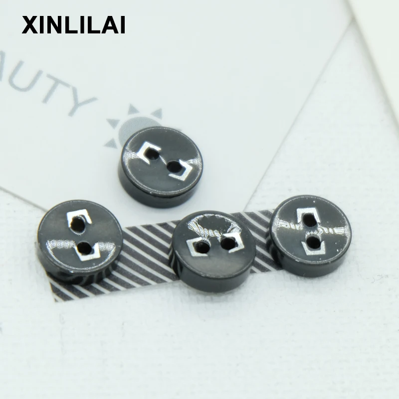 

100pcs Resin Buttons Two Holes Striped lace 11.5mm Round Shirt Buttons For Sewing Scrapbooking Craft Diy Decorative Accessories