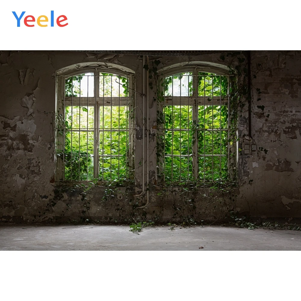 Yeele Old House Interior Arch Window Green Rattan Photography Backgrounds Customized Photographic Backdrops For Photo Studio