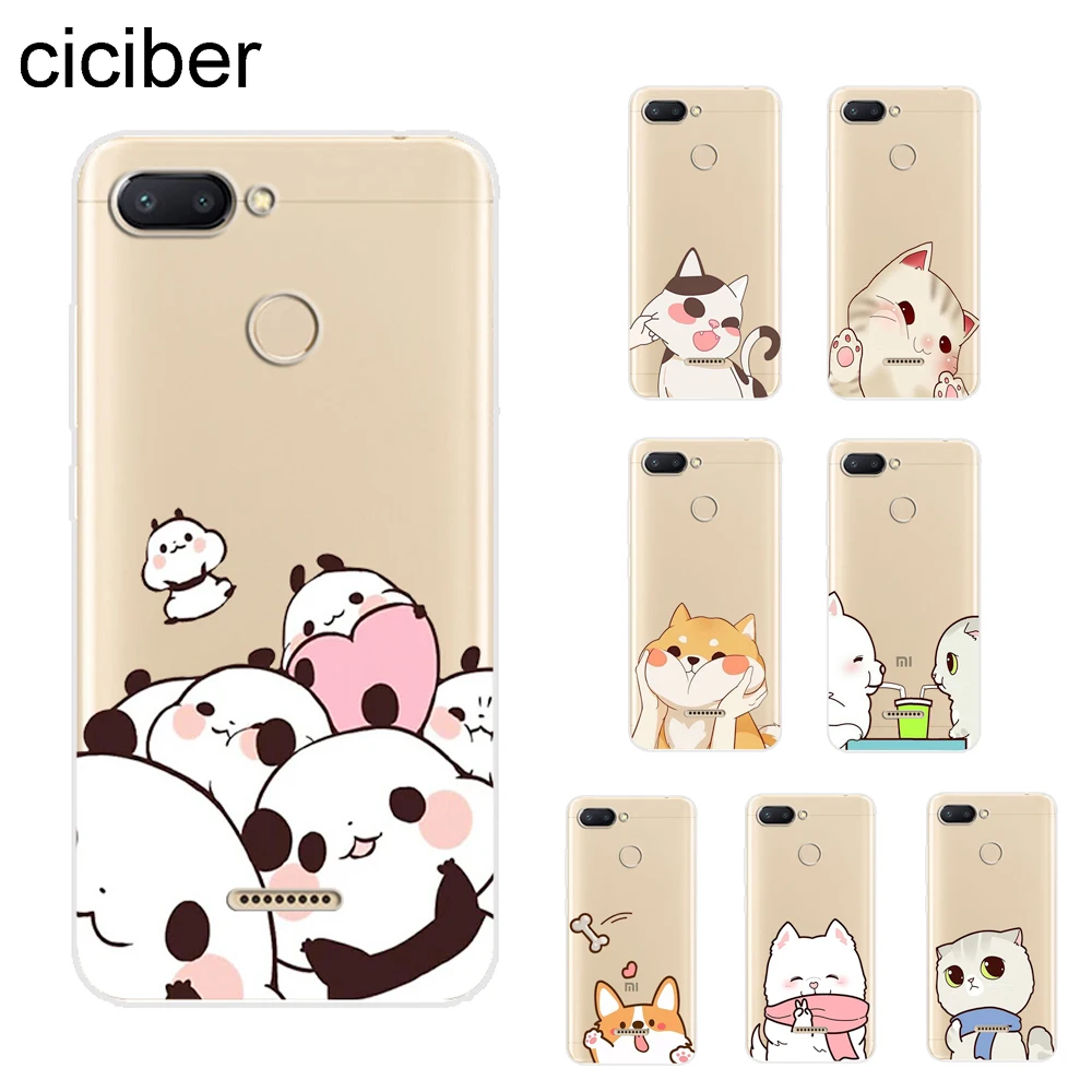

ciciber Cartoon Dog Cat Cover For Xiaomi Redmi 6 5 4 3 A X S Plus Pro S2 Phone Cases For Redmi Note 7 6 5 4 3 X A Pro Soft TPU
