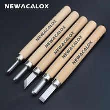 NEWACALOX 5 шт. нож по дереву Scorper ручной резак инструменты для резьбы по дереву долото для дерева Graver Burin для рукоделия DIY гравировка