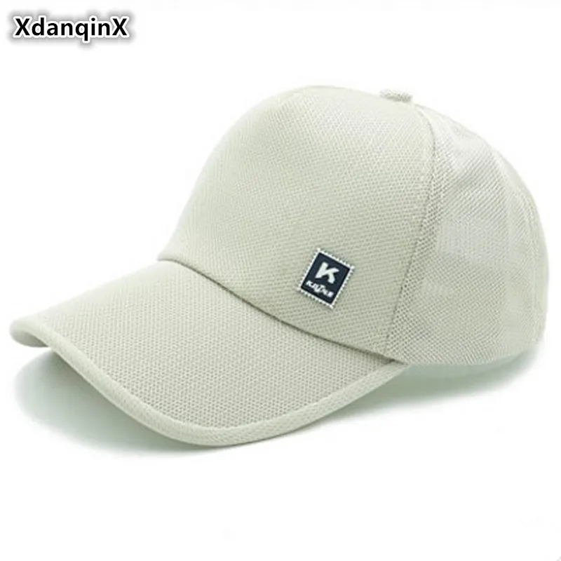 XdanqinX Кепка Snapback Летняя Женская бейсбольная кепка с хвостиком Мужская сетчатая дышащая Спортивная Кепка Регулируемый размер Модная кепка