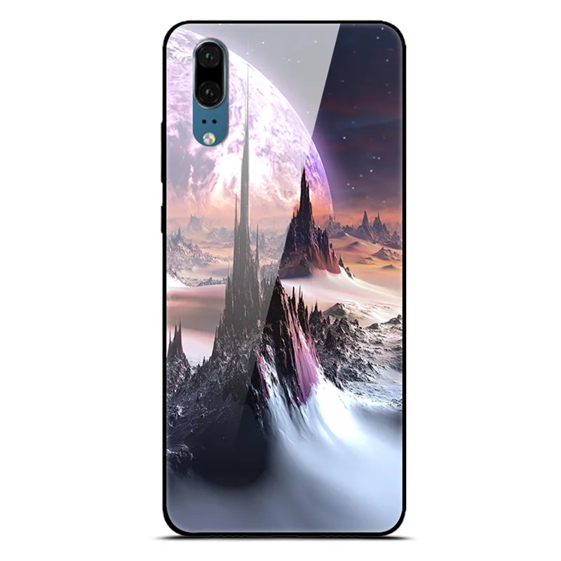 Для huawei P30 P20 Pro Lite чехол из закаленного стекла для телефона черный силиконовый чехол-Бампер для huawei P20 Lite P 30 Lite P20 Pro - Цвет: 15