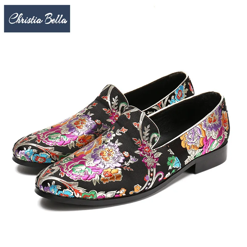men's floral formal shoes