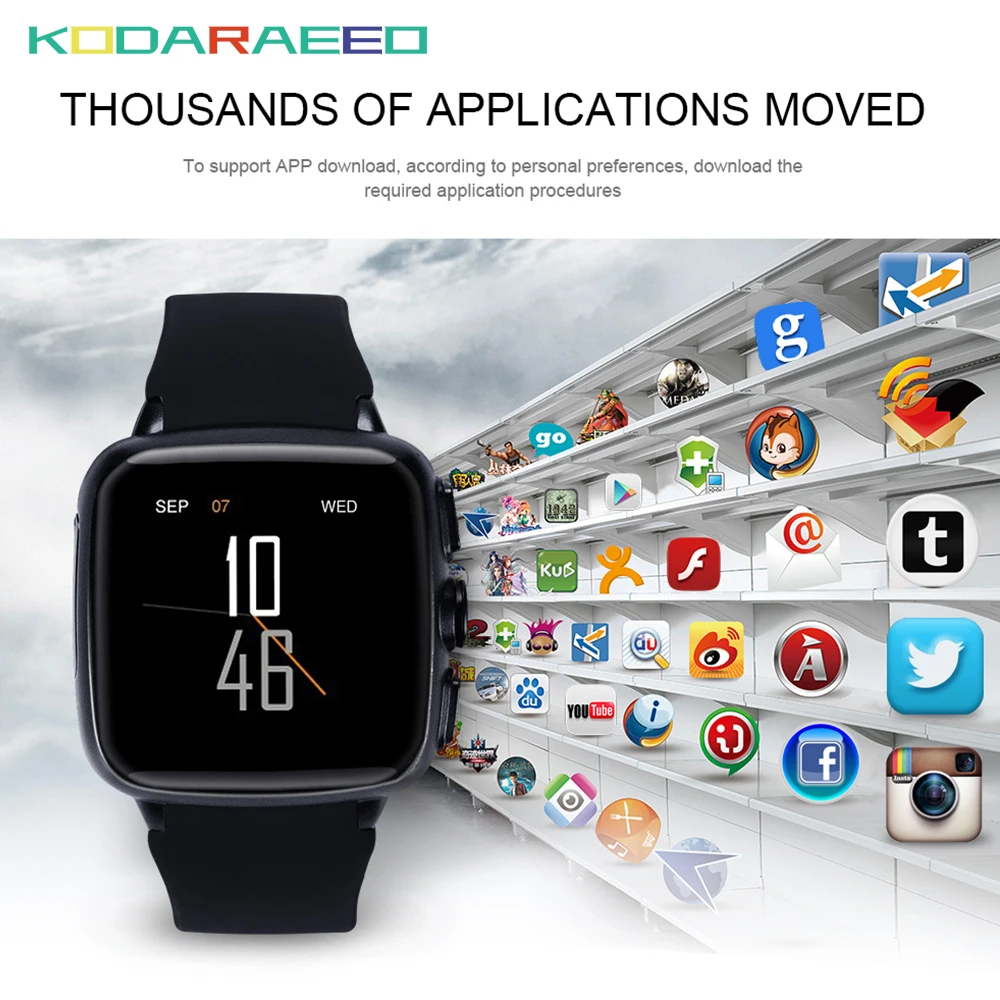 Z01 smart watch Android 3G watch phone 4G ROM 5MP camera heart rate monitor Pedometer WIFI GPS relo