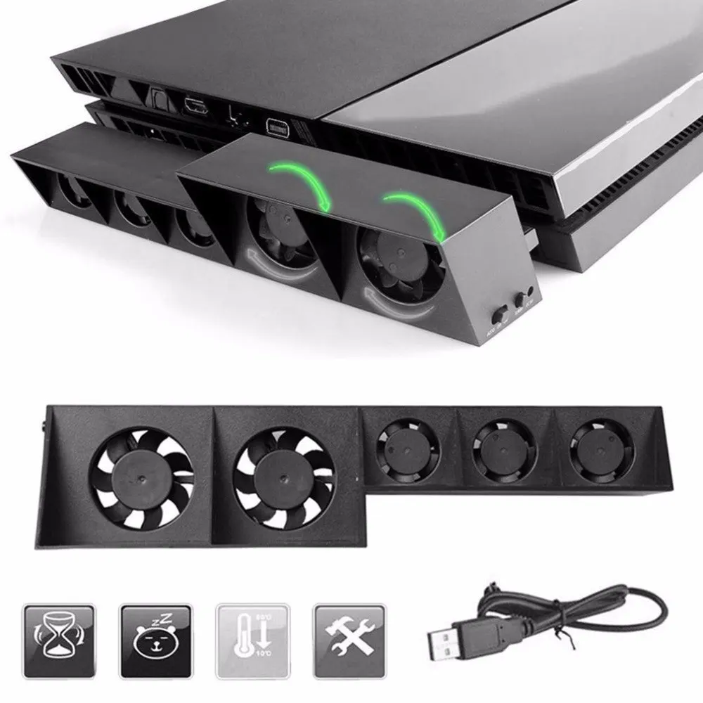 

Multifunctional USB Charging Cable External Cooler Temperature Cooling Fan For Playstation For PS4 Pro Game Console