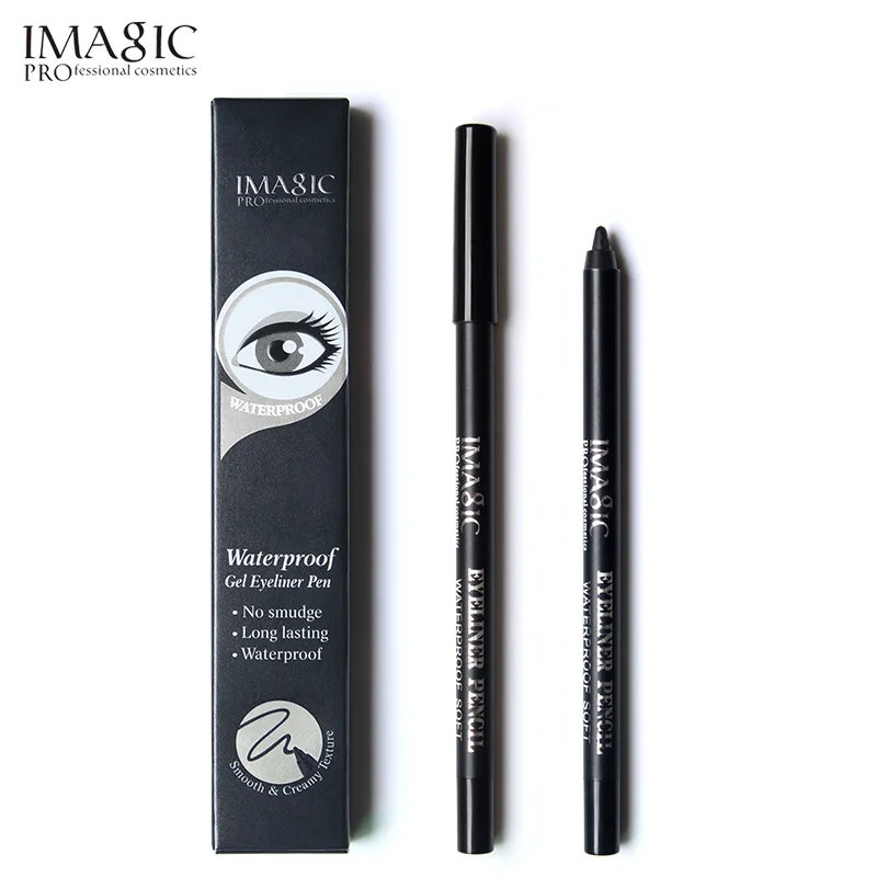 Imagic черная водостойкая гелевая подводка для глаз, карандаш для макияжа, косметический инструмент+ 1 шт. точилка для карандашей, бренд для макияжа
