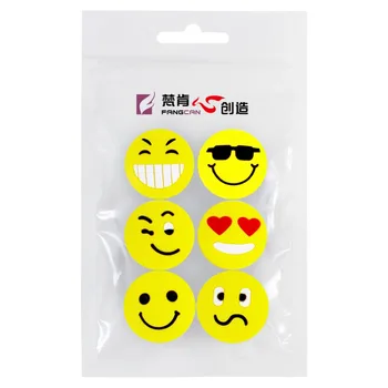 

6 pcs FANGCAN FCA-25 Cute Facial Expression Shock Absorption Vibration Dampener for Squash Racket Tennis Racket