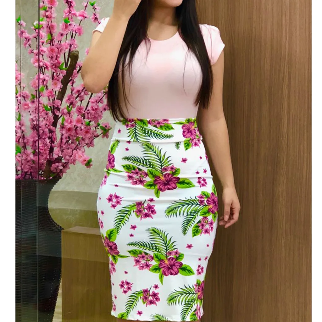 

2019 Sexy Print Women Dress Summer O-neck Short Sleeve Sexy Bodycon Dress Many Colors Sexy Club Dresses