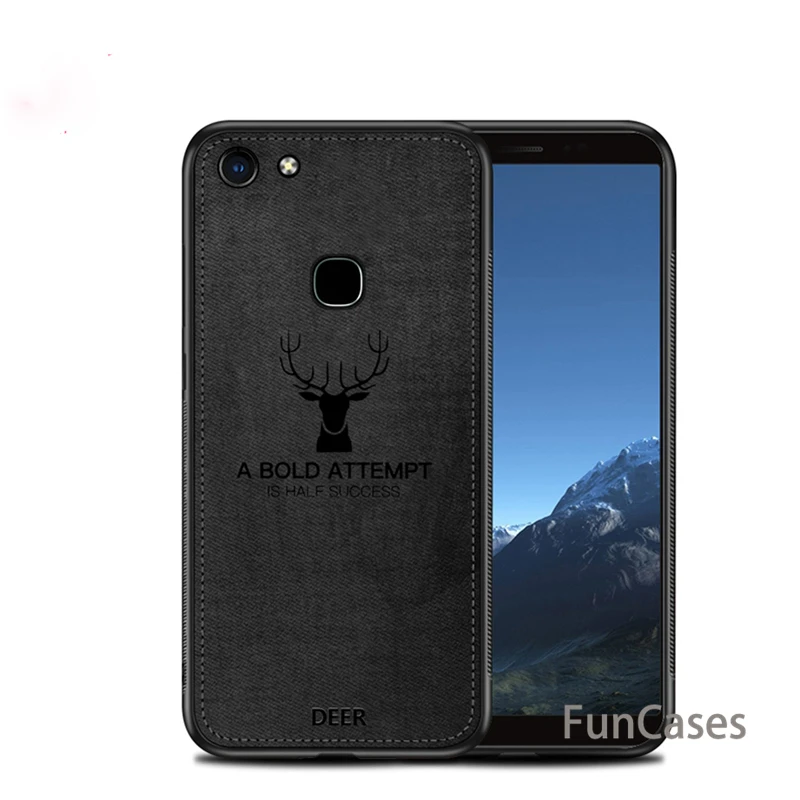 

VIVO V7Plus Case New Cartoon 3D deer Vintage Fabric cloth Fitted Case Soft TPU edge full protection for vivo v7 plus cover