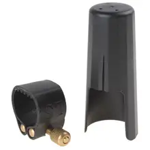 Практичный Профессиональный сопрано саксофон мундштук крышка и Кожаный Зажим