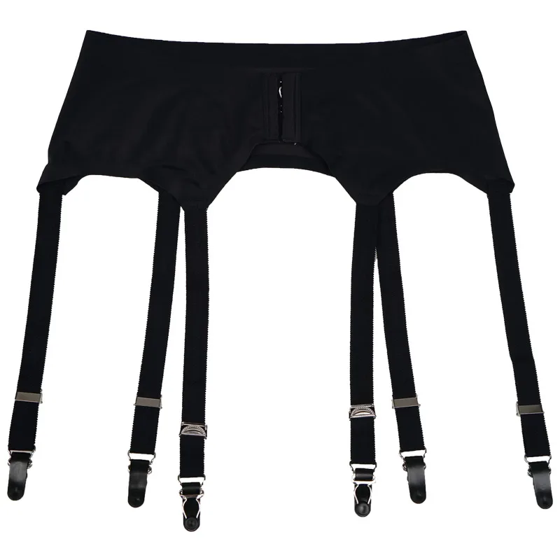 Women Garters Seamless Panties Garter Belt 6 Wide Straps Vintage Metal Buckles Sexy Belt for Stocking Sexy Wedding Lingerie