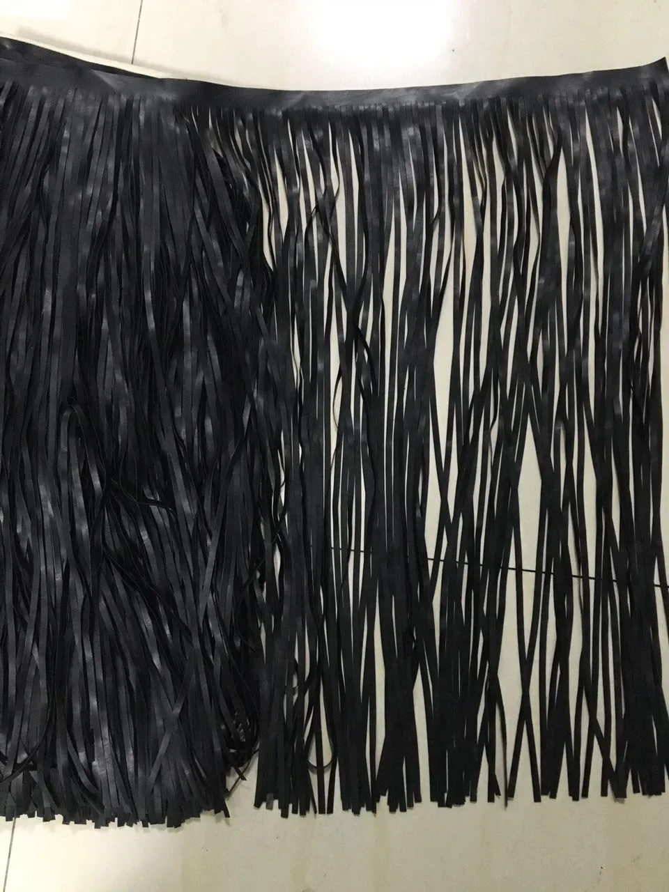 10yards Size 70cm Black Long Tassels Double Side Imitation Leather Fringe Trim For Clothing Accessories Fringe Lace