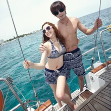 Купальники женские бикини купальники мужские плавки шорты пляжные быстросохнущие с принтом пара одежда для плавания