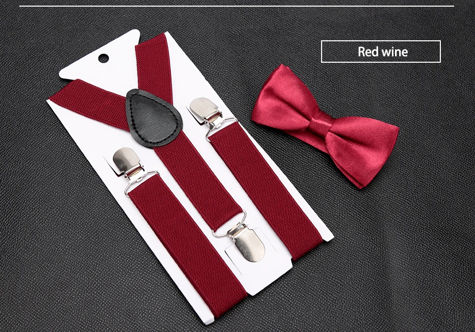 Детские подтяжки с галстуком-бабочкой; модный детский комплект с галстуком-бабочкой; подтяжки для мальчиков и девочек; регулируемые подтяжки; Детские свадебные галстуки; аксессуары