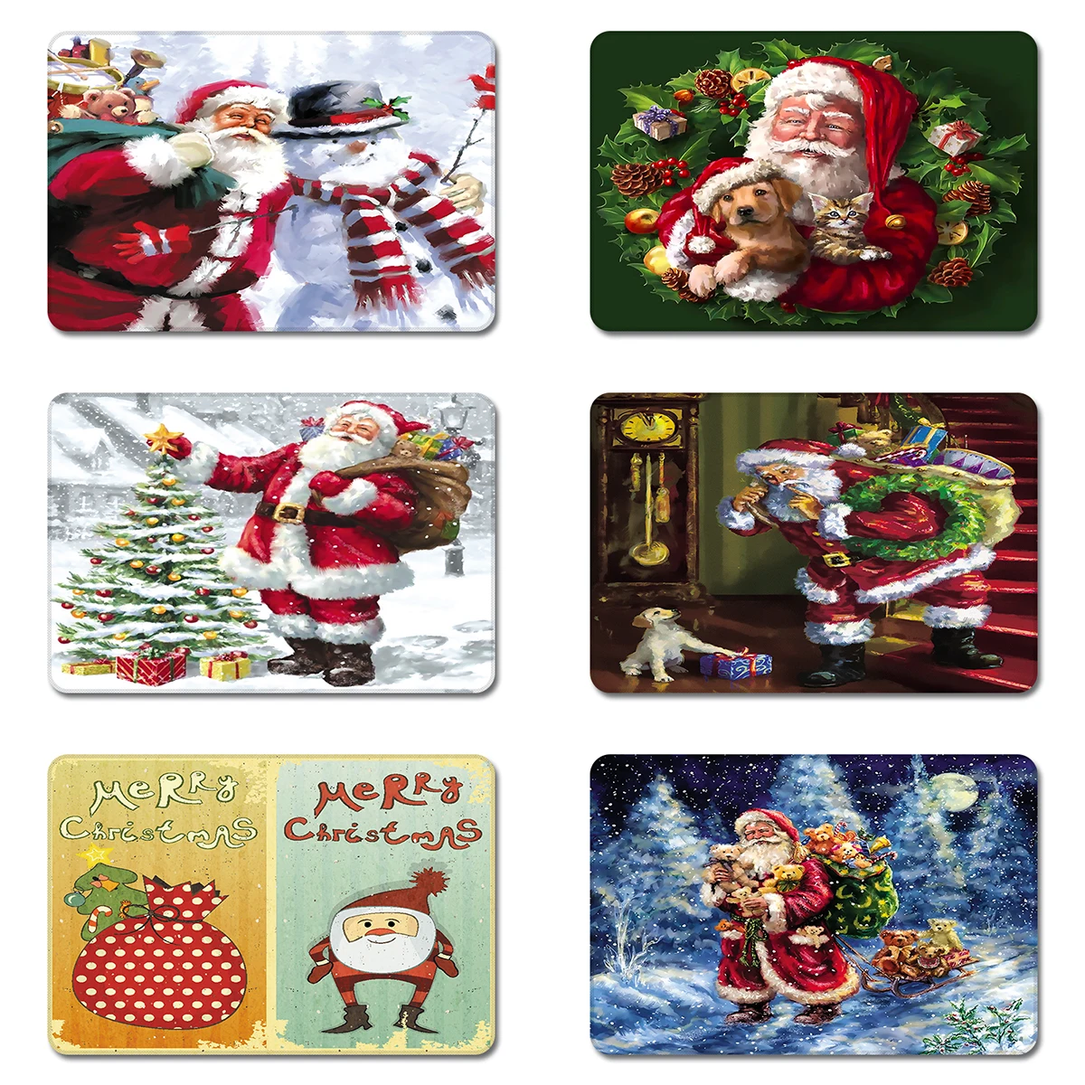 

Christmas Santa Claus Nature Rubber Table Mouse Pad Laptop Computer Enclosure Mousepad Mat