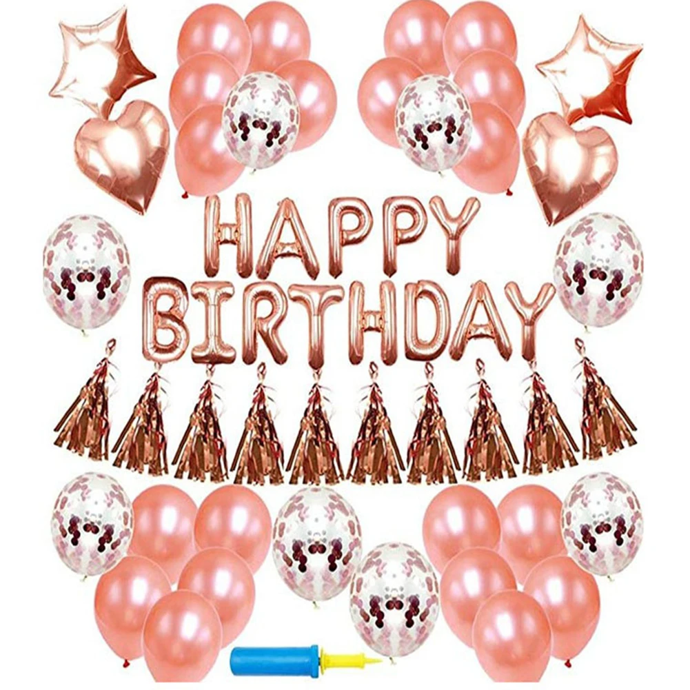 48 шт. Алюминий фольга кисточкой подарок Дети надувные многоразовые набор воздушных шаров конфетти декоративные день рождения DIY вечерние