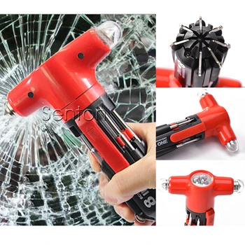 

8 in 1 Car Emergency Hammer With LED For Porsche 911 Cayenne Macan For Jaguar XE XF XJ For Infiniti q50 FX35 G35 G37 Accessories