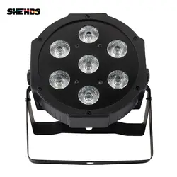 SHEHDS светодиодный 7x18 Вт RGBWA + UV PAR light с DMX512 в вход/выход и Мощность вход и выход 6in1 сценический световой эффект для мыть светодиодный