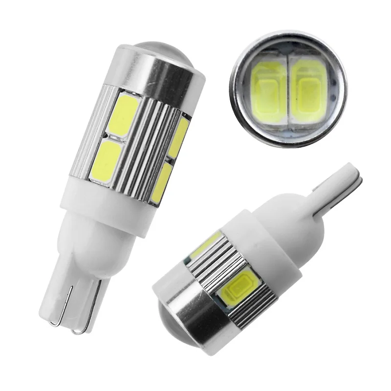 

100 pcs High Power Brightness T10 W5W LED Exterior Bulbs Tool for License Plate Light High Mount Stop Light Backup Turn Signl