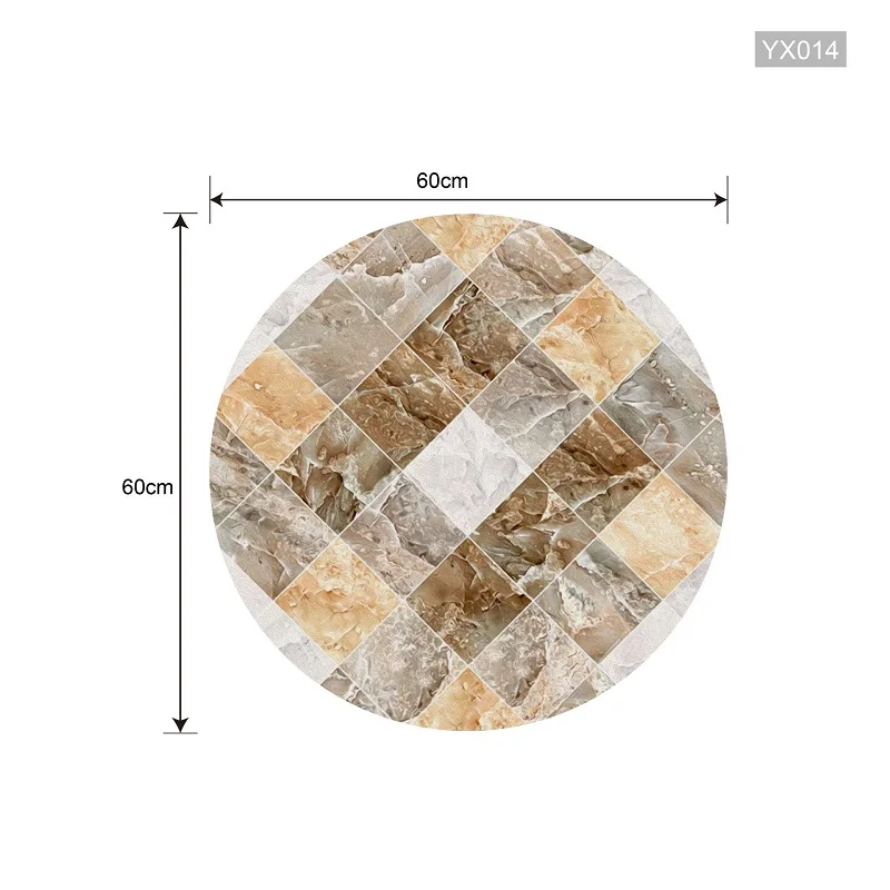 Новая плитка текстура 80 см круглый стол защитная пленка восстановленная наклейка гостиная спальня водонепроницаемый деревянный пол наклейка