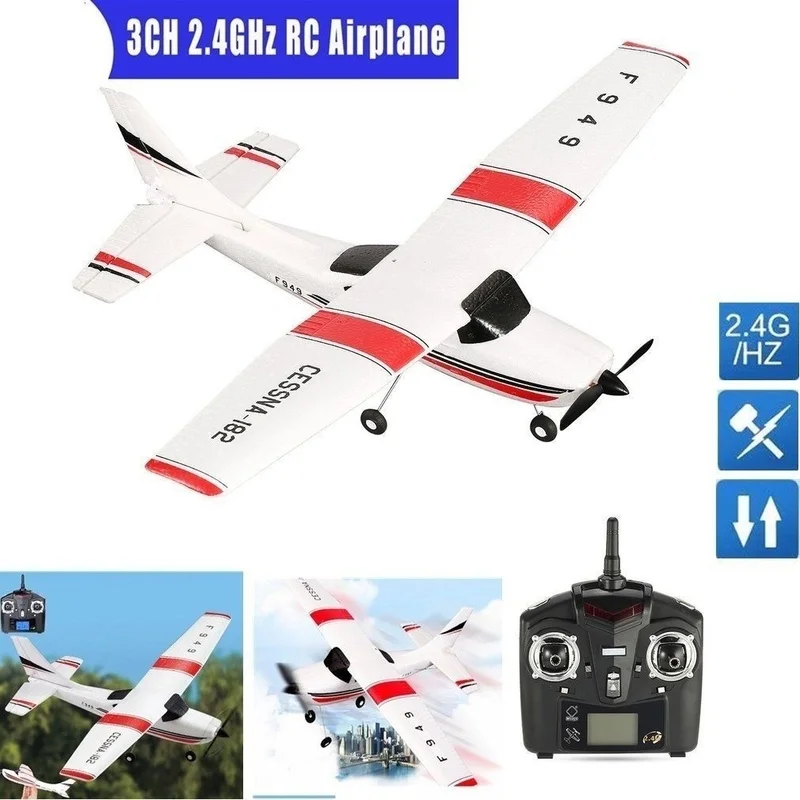 Original Wltoys F949 2.4G 3Ch RC Airplane Fixed Wing Plane Remote Control Plane 200m Long Distance Fly Kids Toys Original Wltoys F949 2.4G 3Ch RC Airplane Fixed Wing Plane Remote Control Plane 200m Long Distance Fly Kids Toys