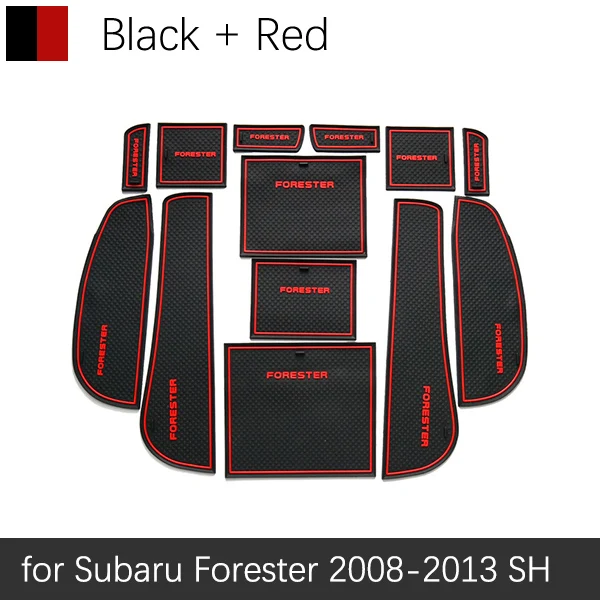 Противоскользящий коврик для ворот резиновая подставка под кружку для Subaru Forester 2008 2009 2010 2011 2012 2013 SH аксессуары наклейки для автомобиля - Название цвета: Красный