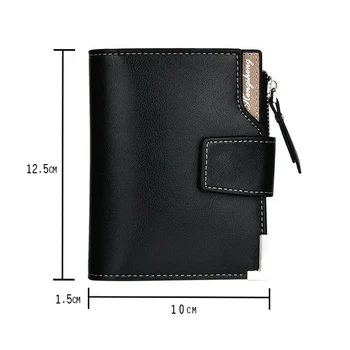 

Men Short Wallet PU Leather Zipper Coin Pocket Small Purse Casual Card Holder MSJ99