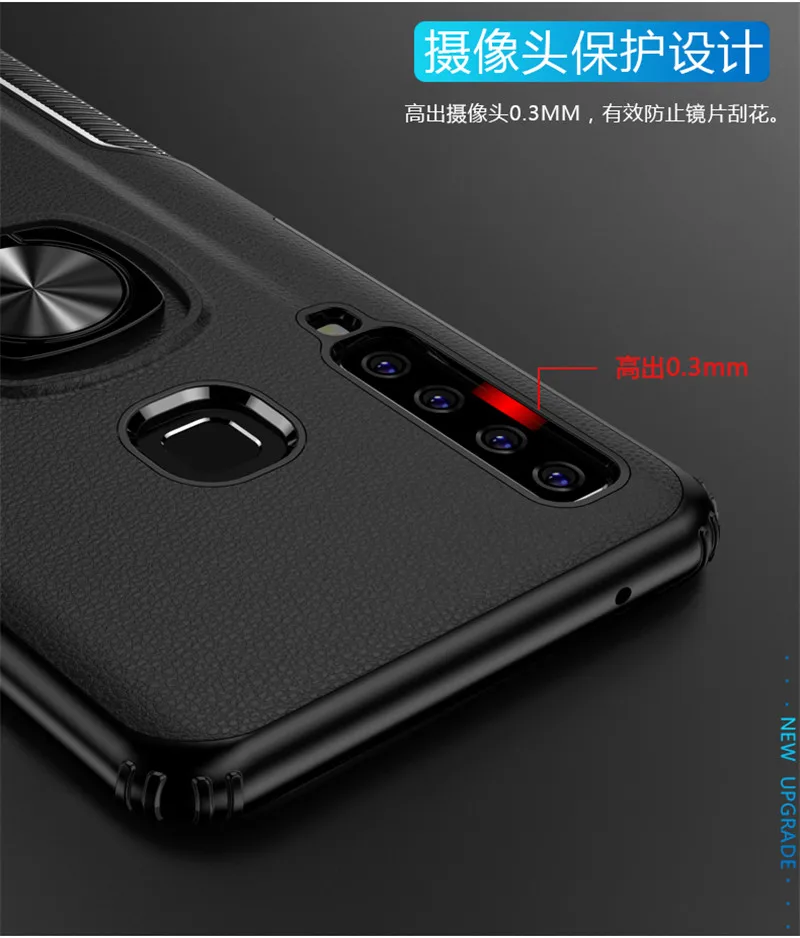 Текстуру кожи подставка чехол для samsung Galaxy A7 A9 2018 A10 s A20E A30 A40 A50 A60 A70 A80 A90 магнитное